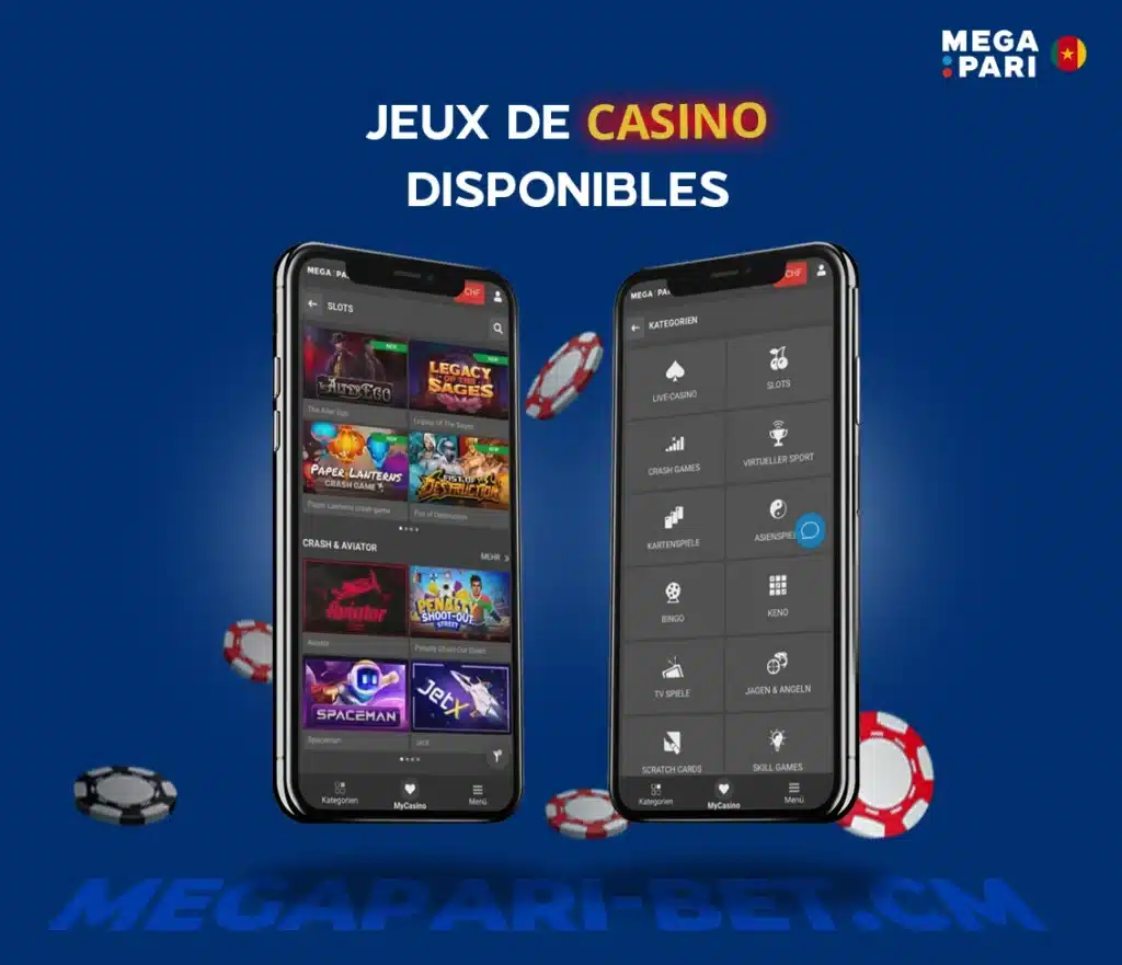 Jeux de casino disponibles