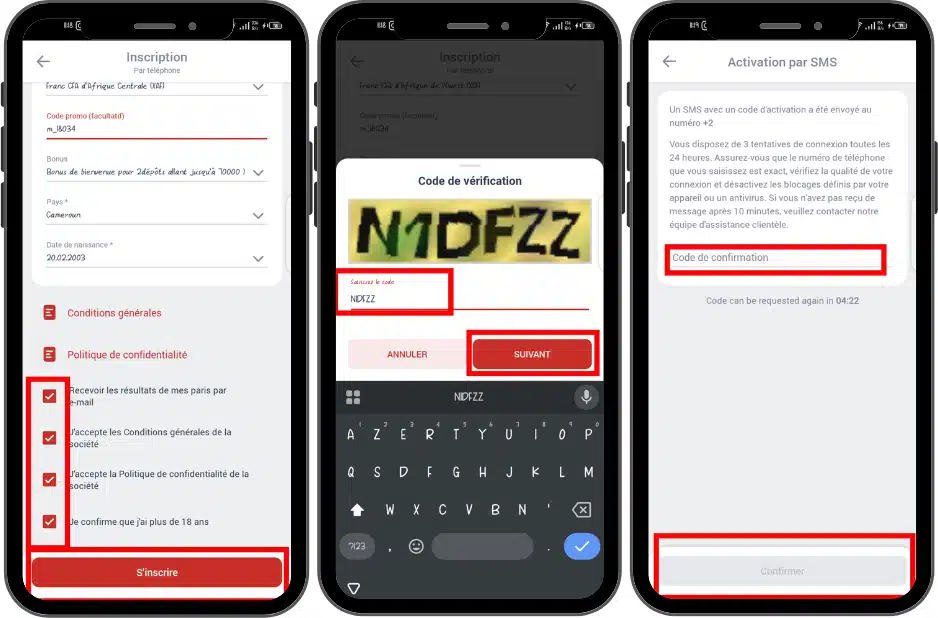 Megapari inscription, comment l'effectuer