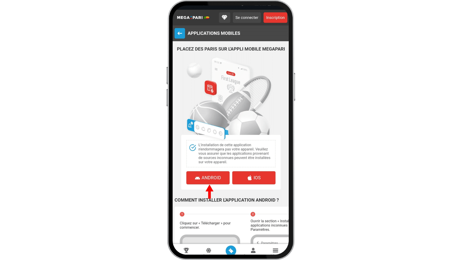 télécharger megapari APK sur android 2